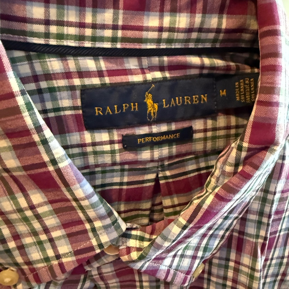 Polo by Ralph Lauren Men's Purple Plaid Button-Down Shirt - Picture 2 of 3